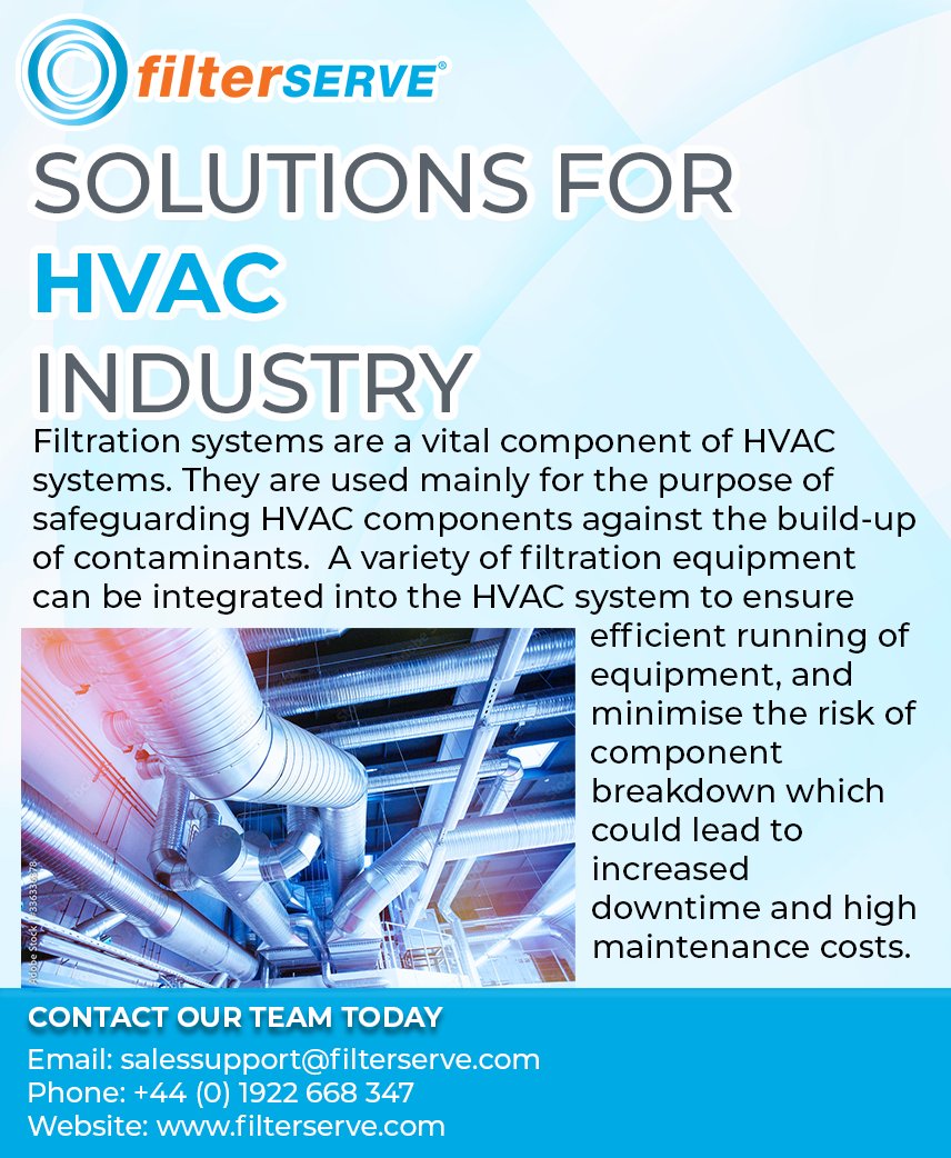 filterserve's tweet photo. A variety of #filtration equipment can be integrated into the #HVAC system to ensure the efficient running of equipment, and minimise the risk of component breakdown which could lead to increased downtime and high maintenance costs.
Website: https://t.co/XUpK0oyfBH
#heatingsystem https://t.co/EE4LKixJrU