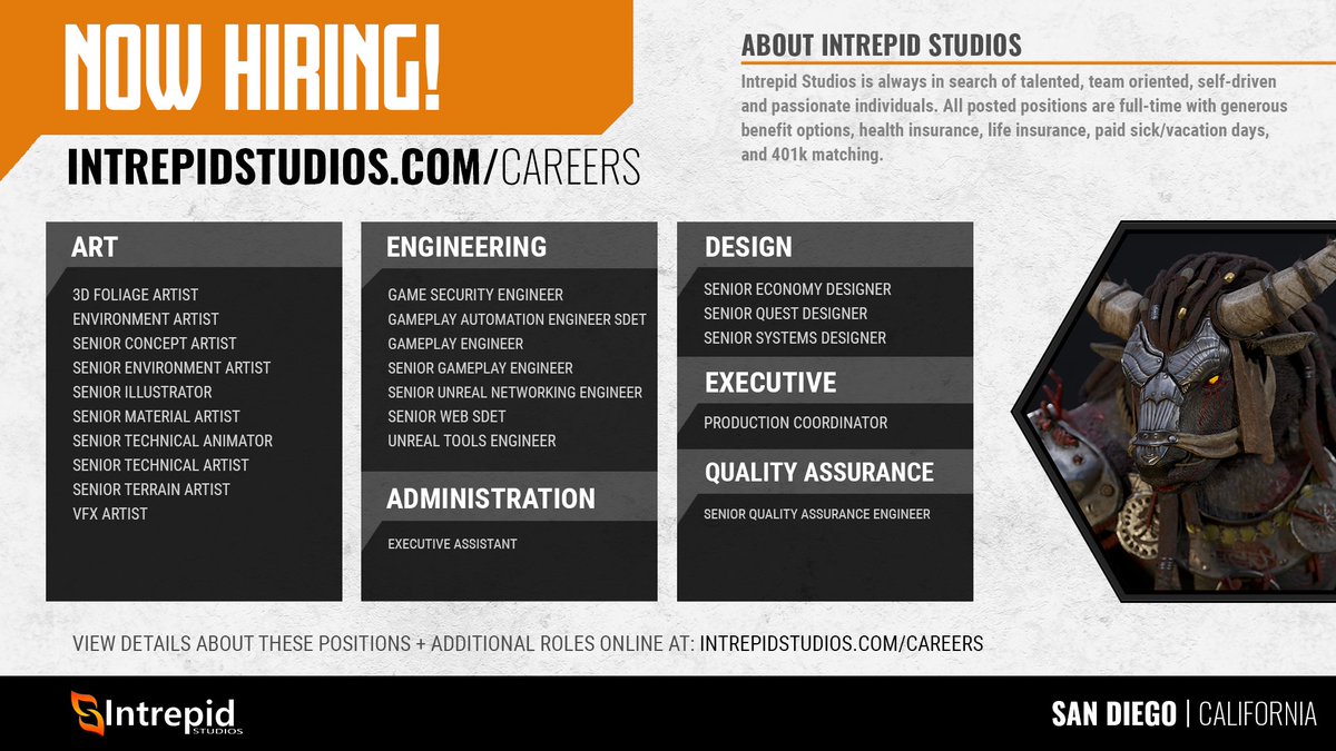 AshesofCreation's tweet photo. 🎮 We're hiring! https://t.co/brndPHdg02

🎨 Art
📃 Design
🔧 Engineering
😎 Administration
📝 Executive
👩‍💻 Quality Assurance

Come join our team of talented and passionate individuals! #GameDev #GameDevJobs #Jobs https://t.co/mPf8Ud4TDC