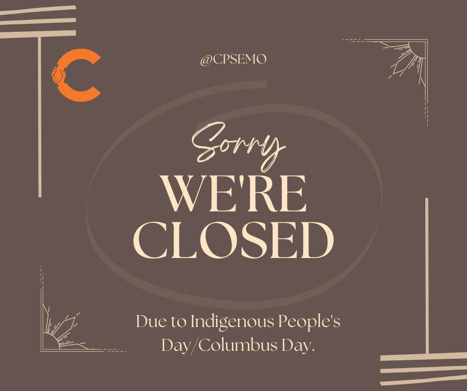 🚨🚨 We are closed today! We'll be open tomorrow during normal business hours! See you tomorrow! 😀
*
*
#CPSEMO #Closed #TogetherWeRise