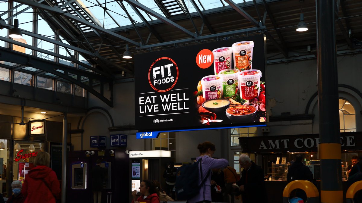 globalire's tweet photo. Great to see @DublinMeatCo  target hungry commuters across the @irishrail Transvision network #GoodSoup #EatWell 💙🍜 https://t.co/YMCfcS1c0i