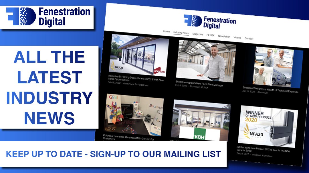 FenDigital's tweet image. Want the latest fenestration news to your inbox? Join our mailing list here: eepurl.com/hW9Nj5 #industrynews #getthelatest #fenestration #news