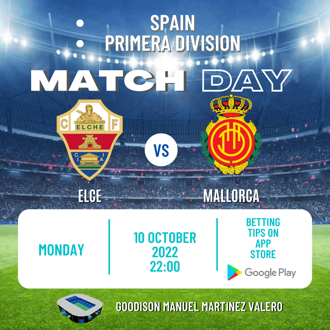 betscoretips's tweet image. MATCH DAY!
#elce #Mallorca #football #spain #Matchday #Tips #tipster