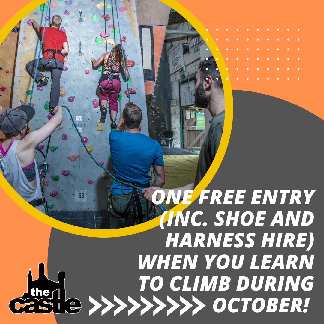 Special offer! 

- Two Week Intro Thursday 13th, 6.45pm FOUR SPACES AVAILABLE
- One Day off peak intro Friday 14th, 1pm SPACES AVAILABLE ⁠
- One Day Intro Saturday 15th 12.45 ONE SPACE LEFT⁠
- One Day Intro Sunday 16th FULLY BOOKED ⁠

T&amp;Cs apply:
castle-climbing.co.uk/special-octobe…