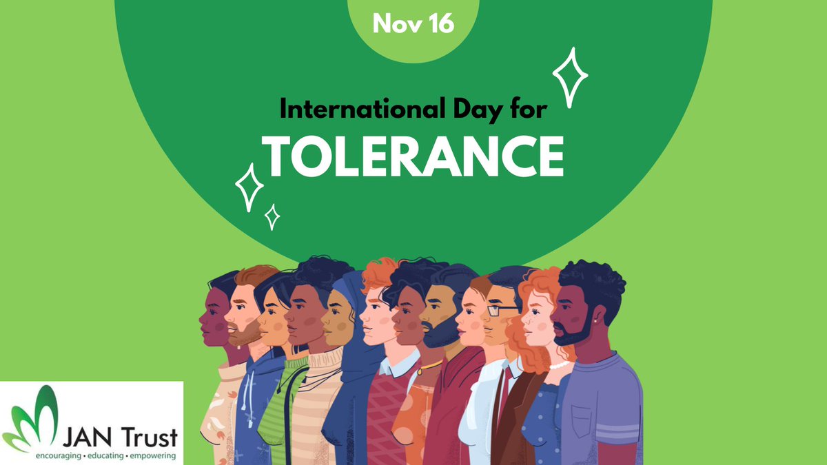 WebGuardians's tweet image. Happy #InternationalDayForTolerance from JAN Trust! 

"Tolerance is respect, acceptance and appreciation of the rich diversity of our world's cultures, our forms of expression and ways of being human." (UN)

#StopMarginalisation #EndMarginalisation #NoToHateCrime #SaveOurKids