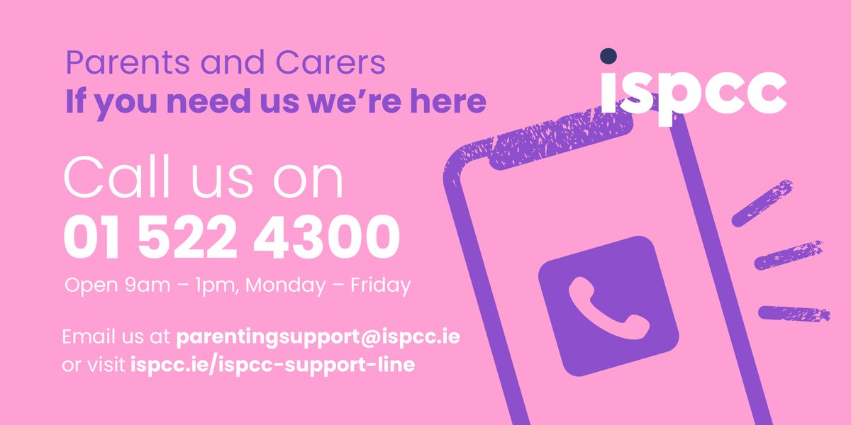 ISPCCChildline's tweet photo. At this challenging time for children and families after the tragic event in Creeslough, ISPCC’s Support Line is available 9am-1pm Mon-Fri on 01 522 4300 or parentingsupport@ispcc.ie . We can help those seeking to support their children now. https://t.co/rdatFrgaNE https://t.co/6Yyp66jPYT