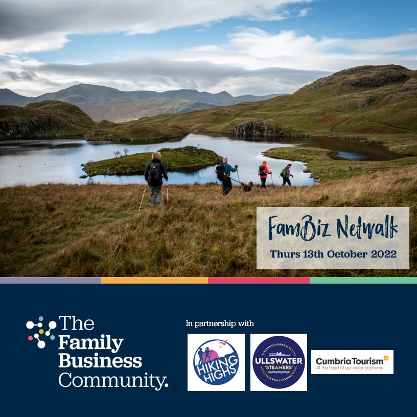 Join us for a day of great company and conversation with other family businesses, hiking amongst the stunning scenery of the Lake District with our experienced mountain guides from Hiking Highs. 
Tickets are £49 +vat (FamBiz Subscribers get 20% discount).
trybooking.com/uk/events/land…