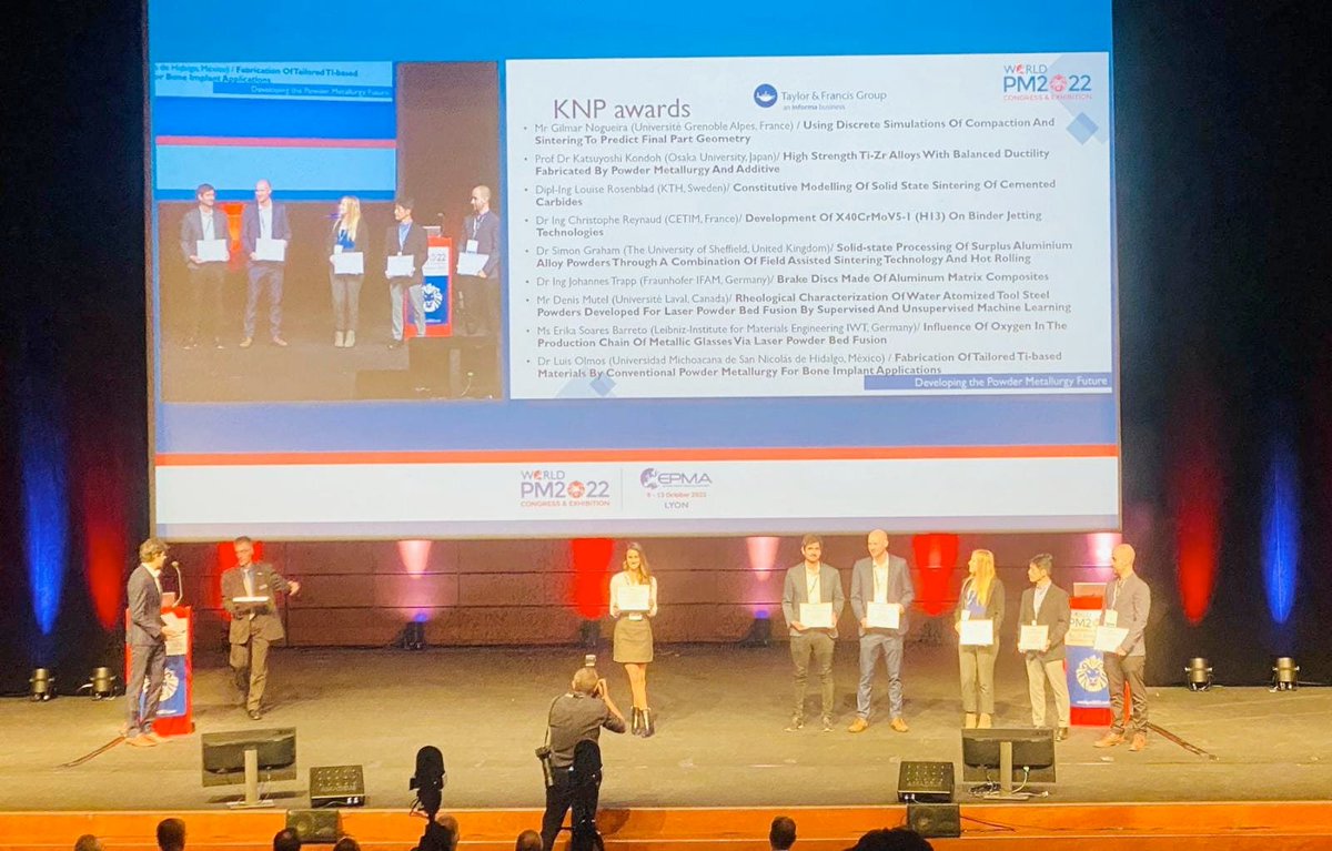 NilsEllendt's tweet photo. Congratulations to Erika Barreto who just received a Keynote Paper Award at the PM2022. Proud to have you in my team!
#additivemanufacturing #PM2022 https://t.co/5mMthNf2zU