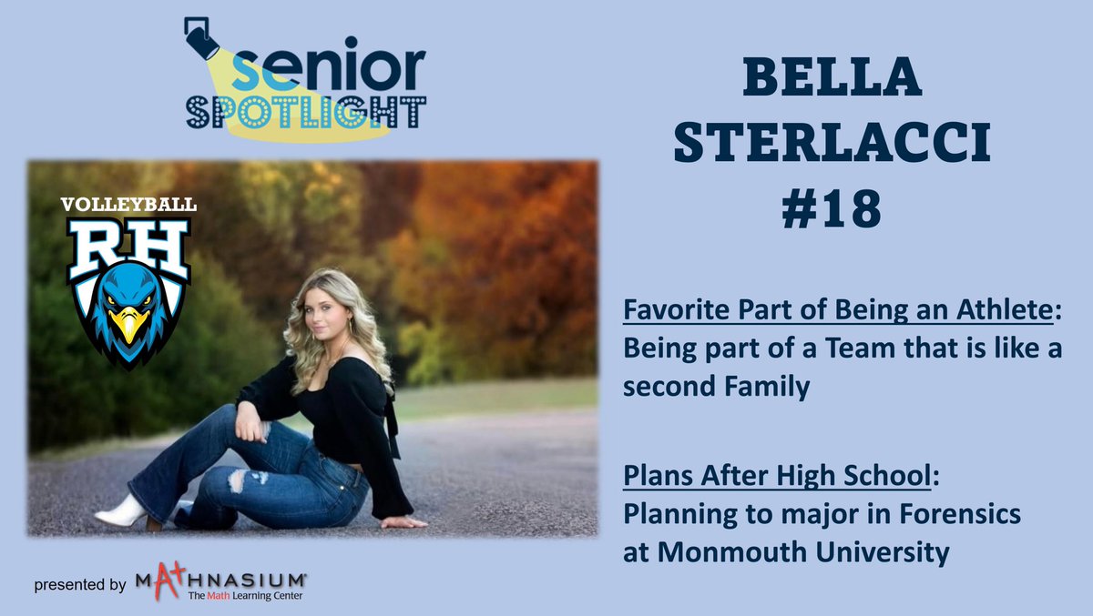 vb_hill's tweet photo. Week NINE of Our #WeeklySeniorSpotlight - Bella Sterlacci #18
#FightRockFight
@RockHillHS
@RockhillMedia@PISD_Athletics
presented by @Mathnasium #MathnasiumOfProsper https://t.co/ObaHyi7XZQ