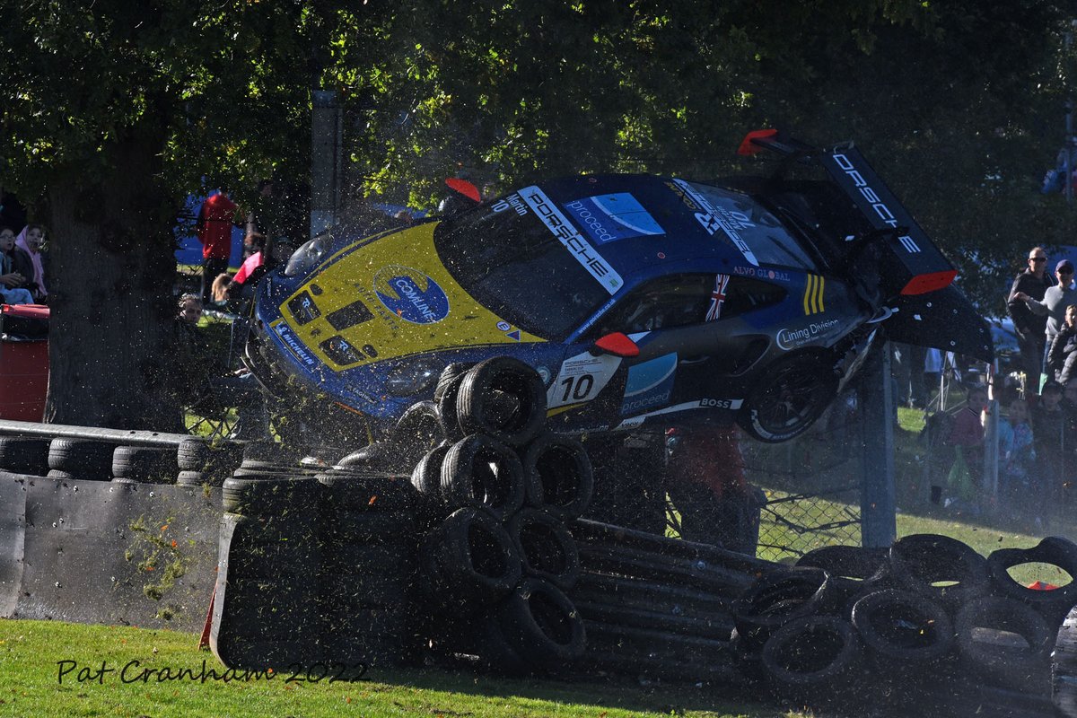 Here is Will Martin's really scary crash during yesterdays <a href="/PorscheRacesGB/">PorscheRacesGB</a> at Brands Hatch.

Massively releaved to see him walk out ok and that no marshal's were hurt in the incident.