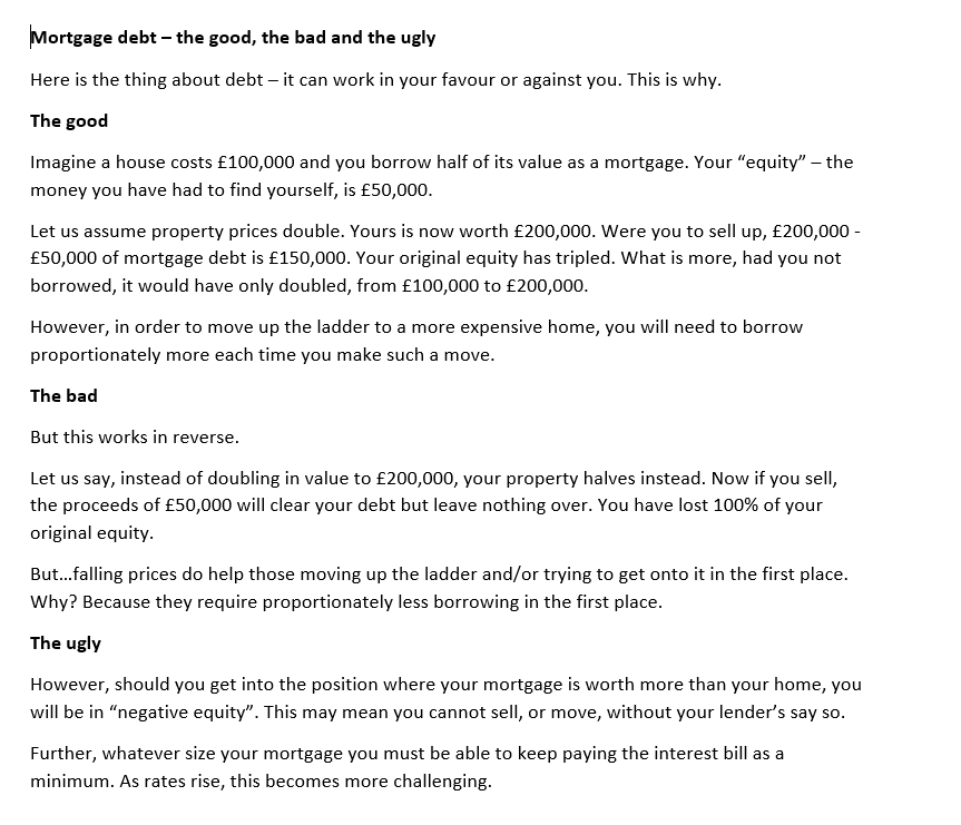 hellotimbennett's tweet photo. When is mortgage debt your friend and when is it not? A quick summary. #financialeducation #mortgages #property #inflation #economy https://t.co/tB2VSWVIzZ