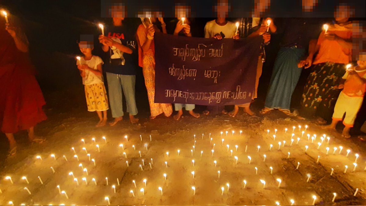 Wamtha2021's tweet photo. ပြည်ကြီးတံခွန်သပိတ်အင်အားစုရဲ့ ဆီမီးသပိတ်...

#2022Oct10Coup  
#RevoluntionaryThadingyut 
#CandleStrike 
#WhatsHappeningInMyanmar

#အရေးတော်ပုံအောင်ရမည် 

#အဂ္ဂဝံသ https://t.co/yHCkUga2SH