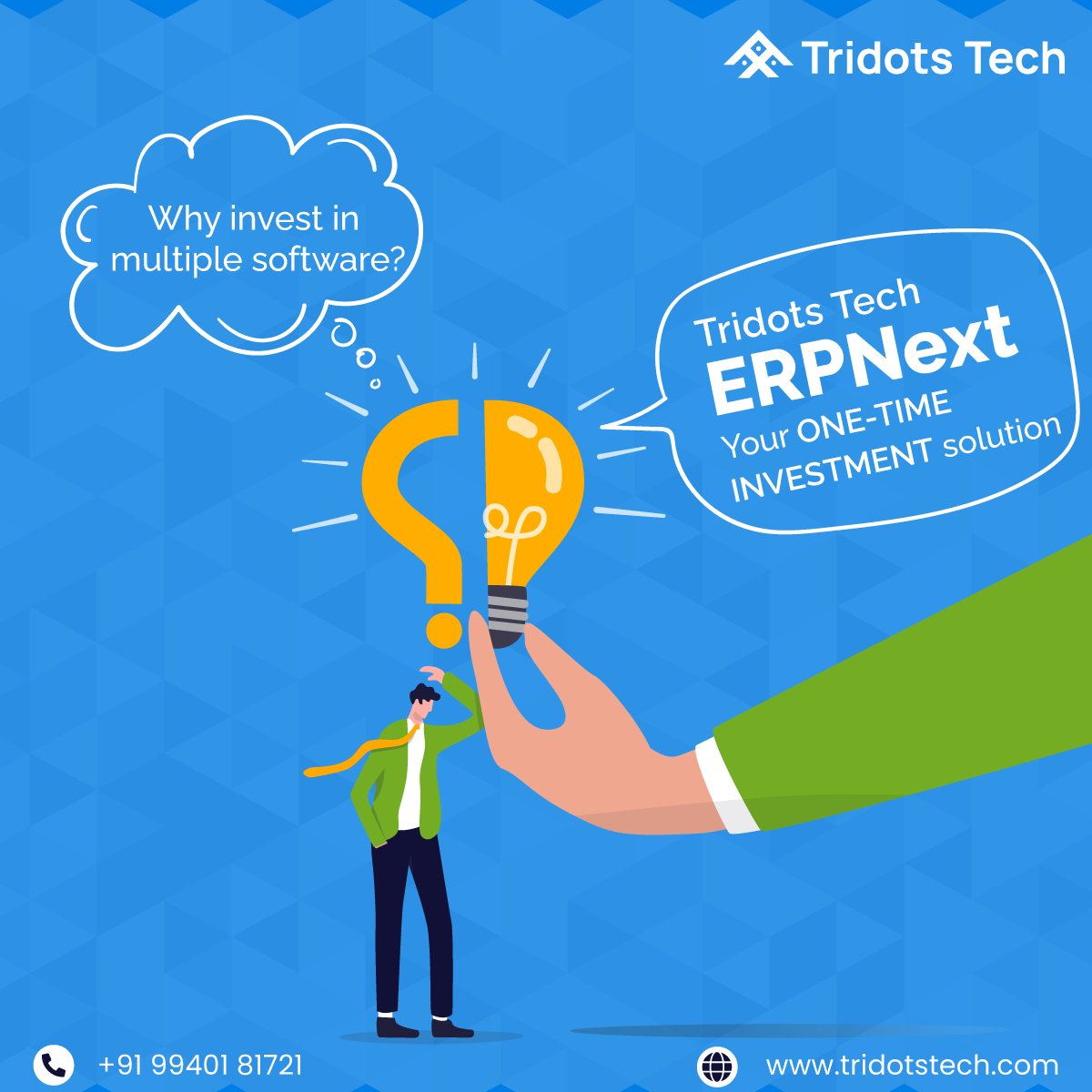 Tridots_tech's tweet image. Don&apos;t waste your money purchasing multiple software&apos;s to manage your business. Here comes your One-time investment and life-time solution, ERPNext software to manage and collaborate your organization efficiently. Call Tridots tech now!

Visit : tridotstech.com/erpnext-softwa…