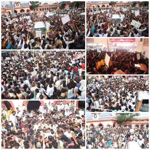 SachinPilot's tweet photo. Heart-warming welcome at Kota today, sharing some moments… https://t.co/7UNDt0ZKUN