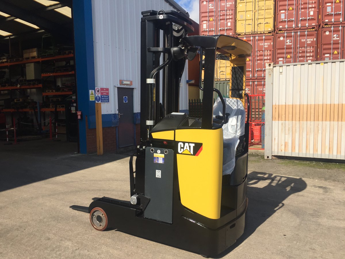 Coming soon,  for hire or sale - Refurbished CAT NR16 Reach truck, 1600 kg capacity  @ 500 mm load centre, Triplex mast 5900 mm lift height, 2577 mm closed height, integral sideshift, 1150 mm forks - New battery and charger. For more information Tel: 01642 459545.