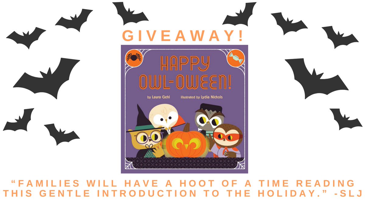 AuthorLauraGehl's tweet photo. One last HAPPY OWL-OWEEN giveaway before Halloween! 3 WINNERS! To enter, like and RT by 10/11, US only. Extra entry if you comment with your favorite Halloween costume or candy, or your favorite owl for the bird lovers. You're disqualified if you say licorice (just kidding).🎃🦉 https://t.co/dCt6JCpINX