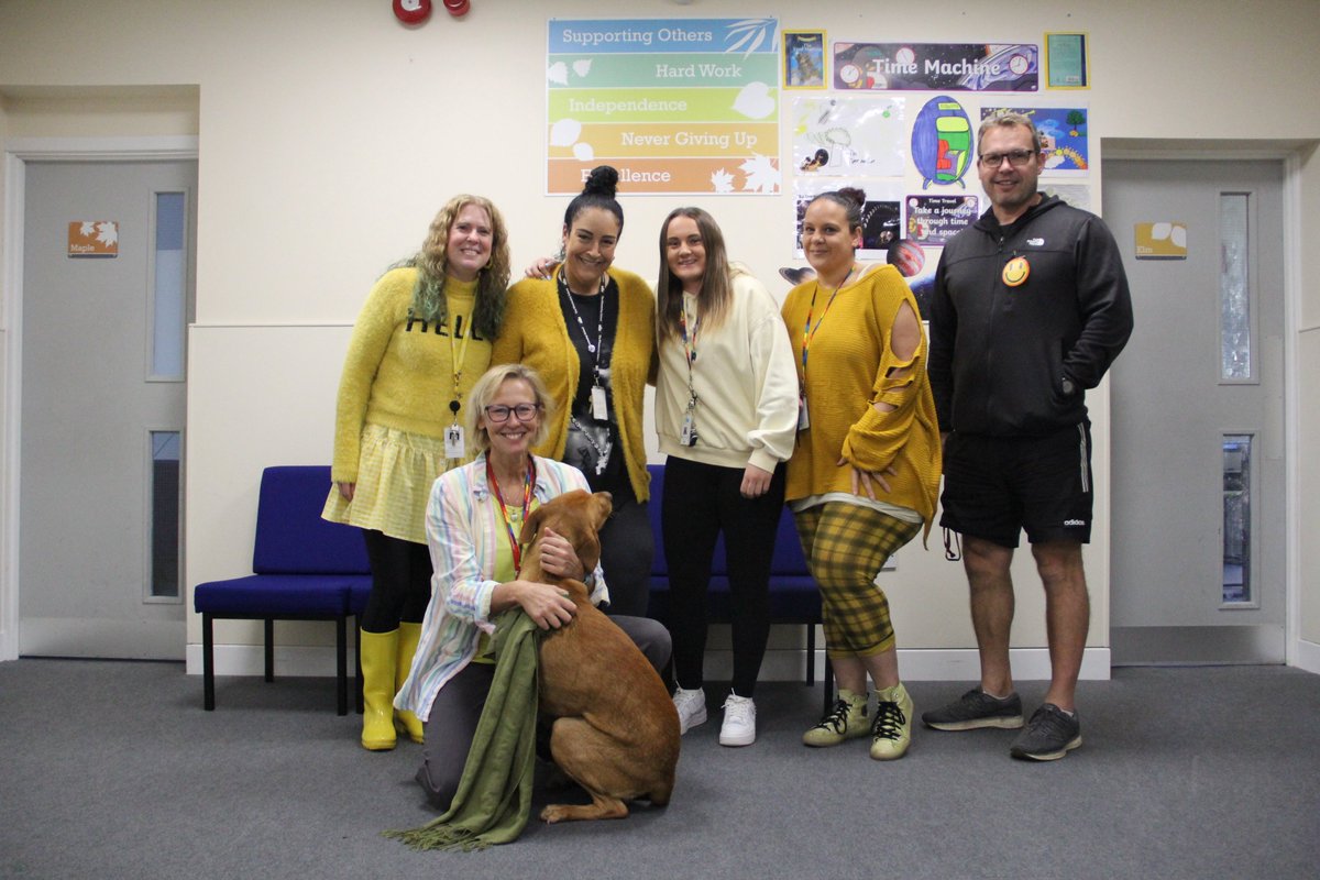 Staff in <a href="/TheSHINECentre/">The SHINE Centre</a> showing their support for  #WorldMentalHealthDay and wearing #YELLOW for #HelloYellow day.
Find out more <a href="/YoungMindsUK/">YoungMinds</a>