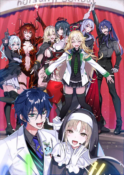 皆さんのアイドルパフォーマンスを見てずっと感極まってました!幸せすぎる時間ありがとうございました#まひろあーと #ドーラの宝物庫 #ソシ絵ール #カルタの絵札 #画ハク #上弦画 #長尾百景 #まめねことレオス #描いたよクレアさん 