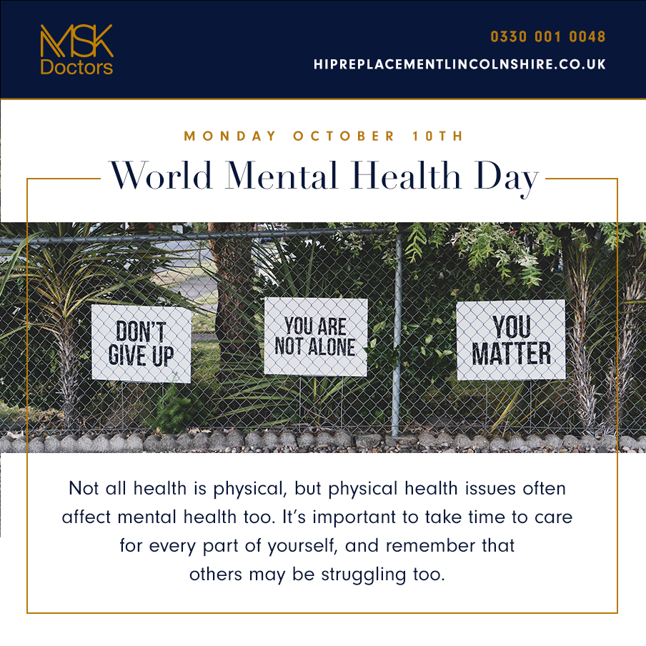 It's #WorldMentalHealthDay2022, and it's well-known that having physical pain can seriously affect you mentally. If pain prevents you from doing the things you love, get in touch.
hipreplacementlincolnshire.co.uk
#hipreplacement #mentalhealthawareness #selfcare #lookafteryourmentalhealth
