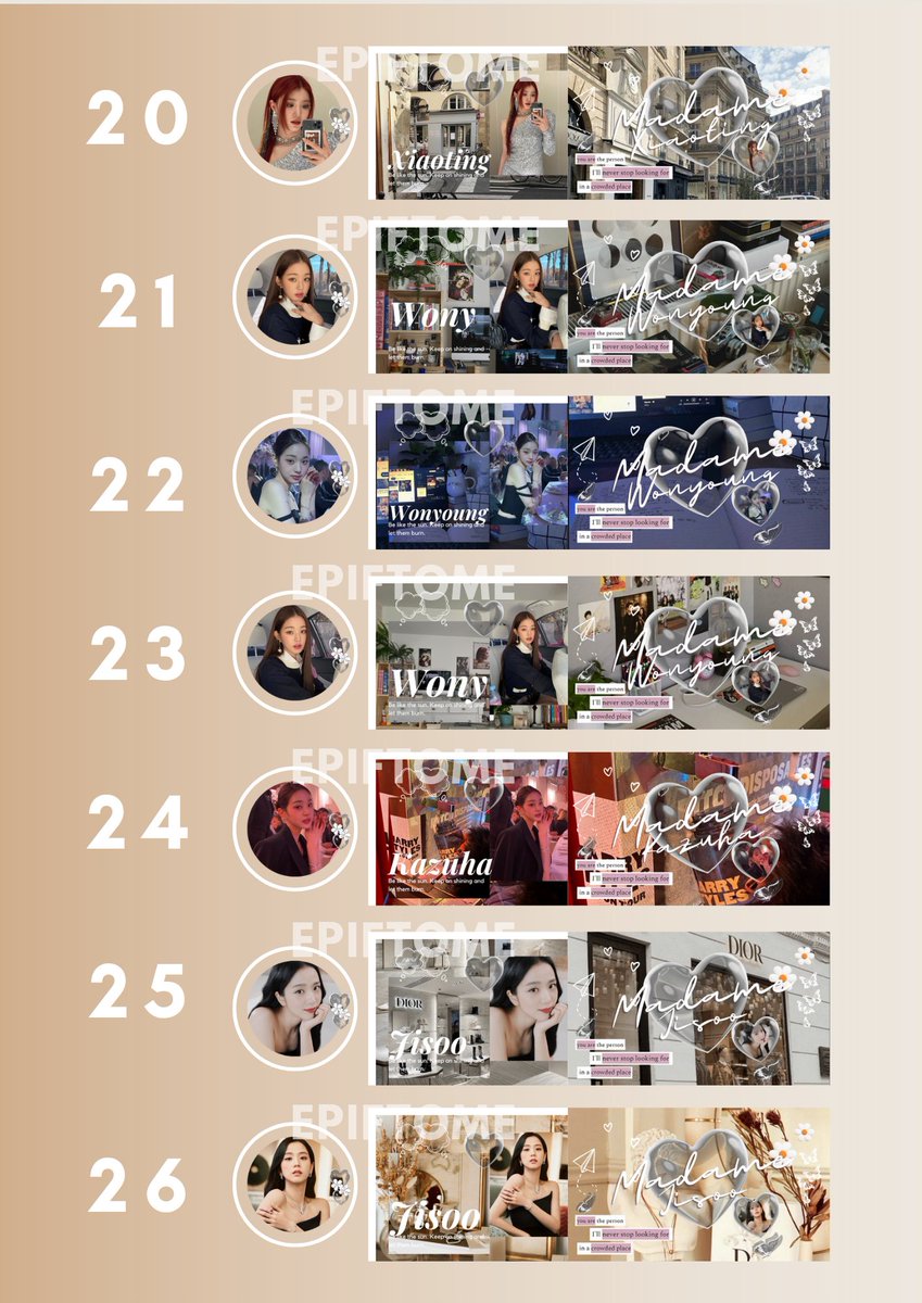 ｡˚໒ retweet will really appreciate!

Aku open order ini ya, 5K only. Bisa via Qris, Dana, Spay, Gopay. Ada Ningning, Karina,all member of Le Sserafim, Jennie, Jisoo, Rosé, Xiaoting &amp; Wonyoung. Yang mau req kindly dm!
#zonauang #zonaba #zonabu #zonajajan