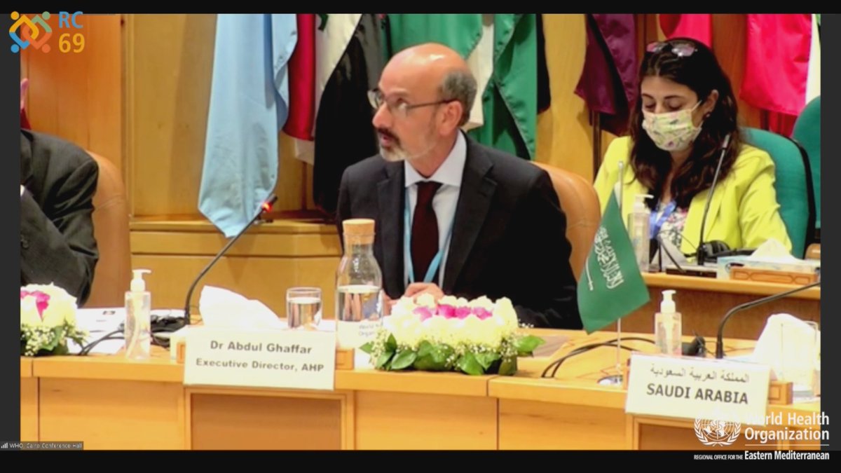 AllianceHPSR's tweet photo. Today at @WHOEMRO #RC69, our Executive Director, Dr Abdul Ghaffar, was pleased to help launch a new special issue of @GlobalHealthBMJ on #PeaceAndHealth. Watch live at: https://t.co/5KSafUmpuh https://t.co/q2y7RcPuGc