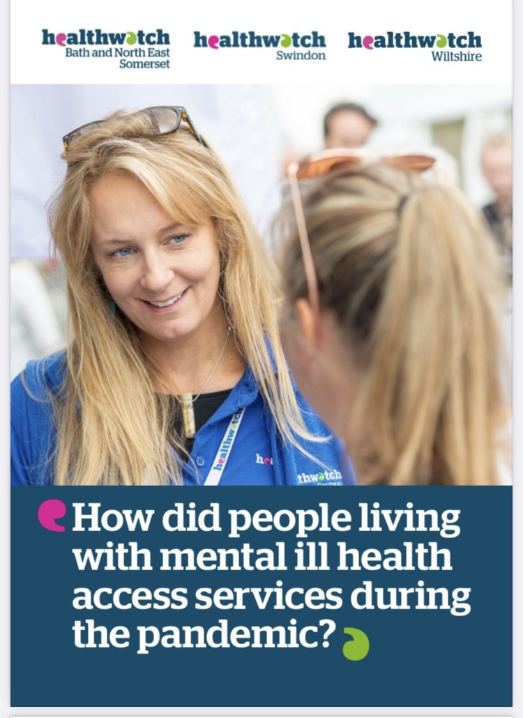 hwatchbathnes's tweet photo. On #WorldMentalHealthDay  we are publishing our report looking at people with mental ill health across BaNES, Swindon and Wiltshire's' experiences of accessing services during the pandemic.
https://t.co/HUqcDZL9OV https://t.co/f0dABY1ucA