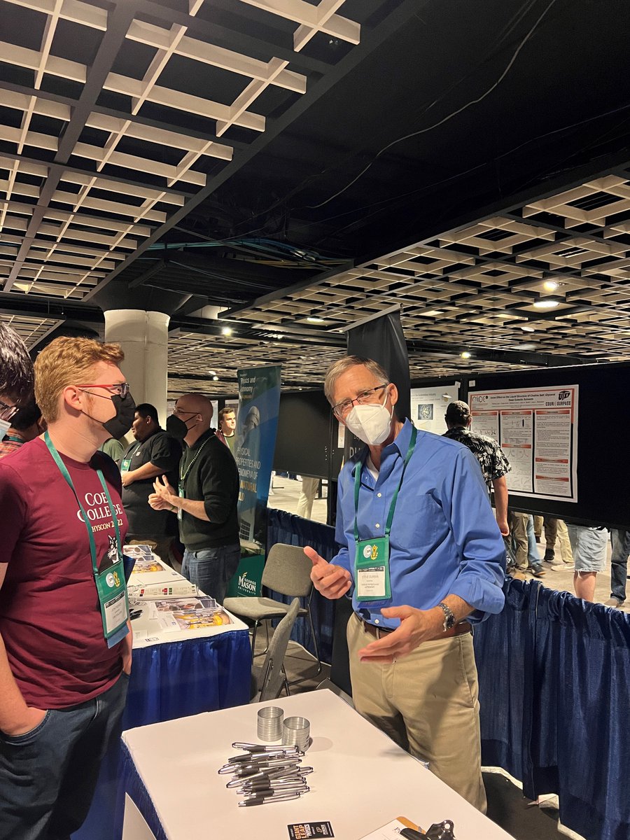 PurduePhysAstro's tweet photo. Prof. Stephen Durbin and Zain UI Abdin, graduate student, represented @PurduePhysAstro at Physcon 2022 Congress in Washington DC. Considering grad school? Interested in learning more about our programs at #Purdue University? Check us out here: https://t.co/hJumbICySv. #PhysCon https://t.co/h6yw1pcA8W