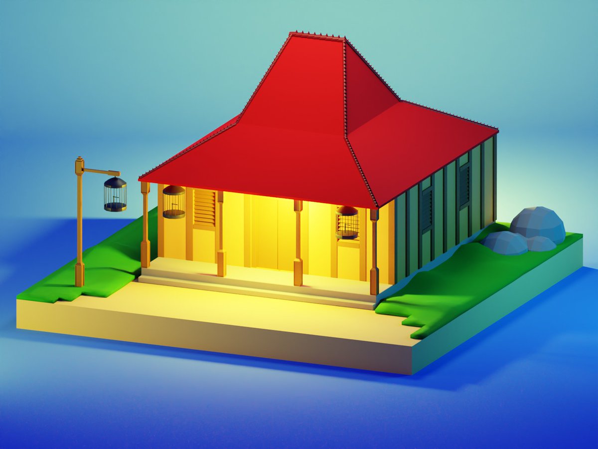 tithoe's tweet photo. The Joglo. Javanese traditional house. And no, it's not pizza hut.

#joglo #jawa #house #traditional #3d #3dart #3dartwork #3drender #3dmodeling #render #blender #blender3d #blenderart #blenderrender #blendercycles #blendercommunity #b3d #art #artist https://t.co/5Jmu2floO3