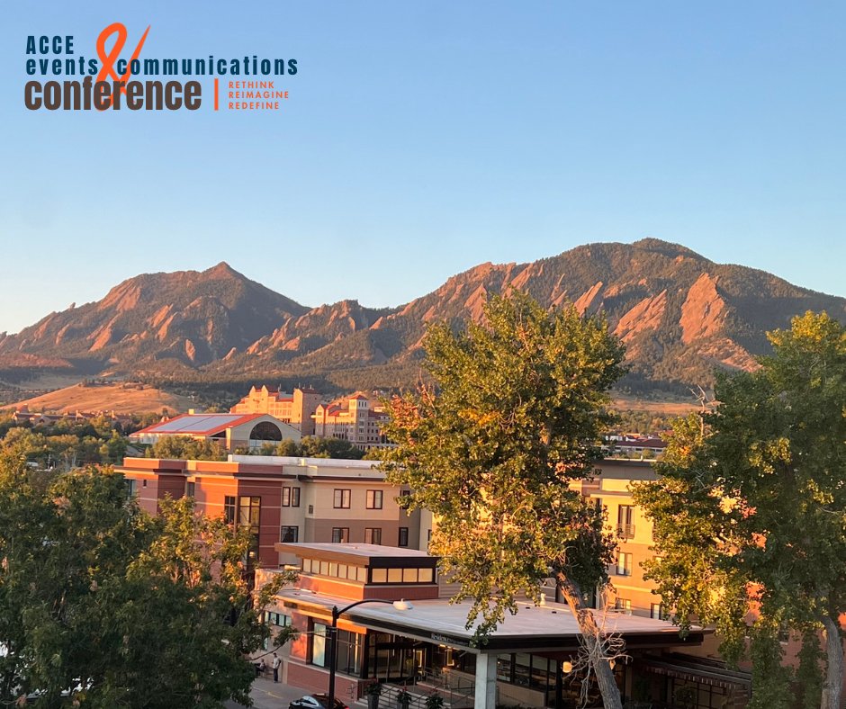 ACCEHQ's tweet photo. Good morning from Boulder, Colorado! Some of the ACCE team are there for our Events &amp; Communications Conference, which kicks off this evening. Otherwise, our office is closed today in observance of the federal holiday. #ACCEevents #ACCEcomms https://t.co/NLefZ4lMjU