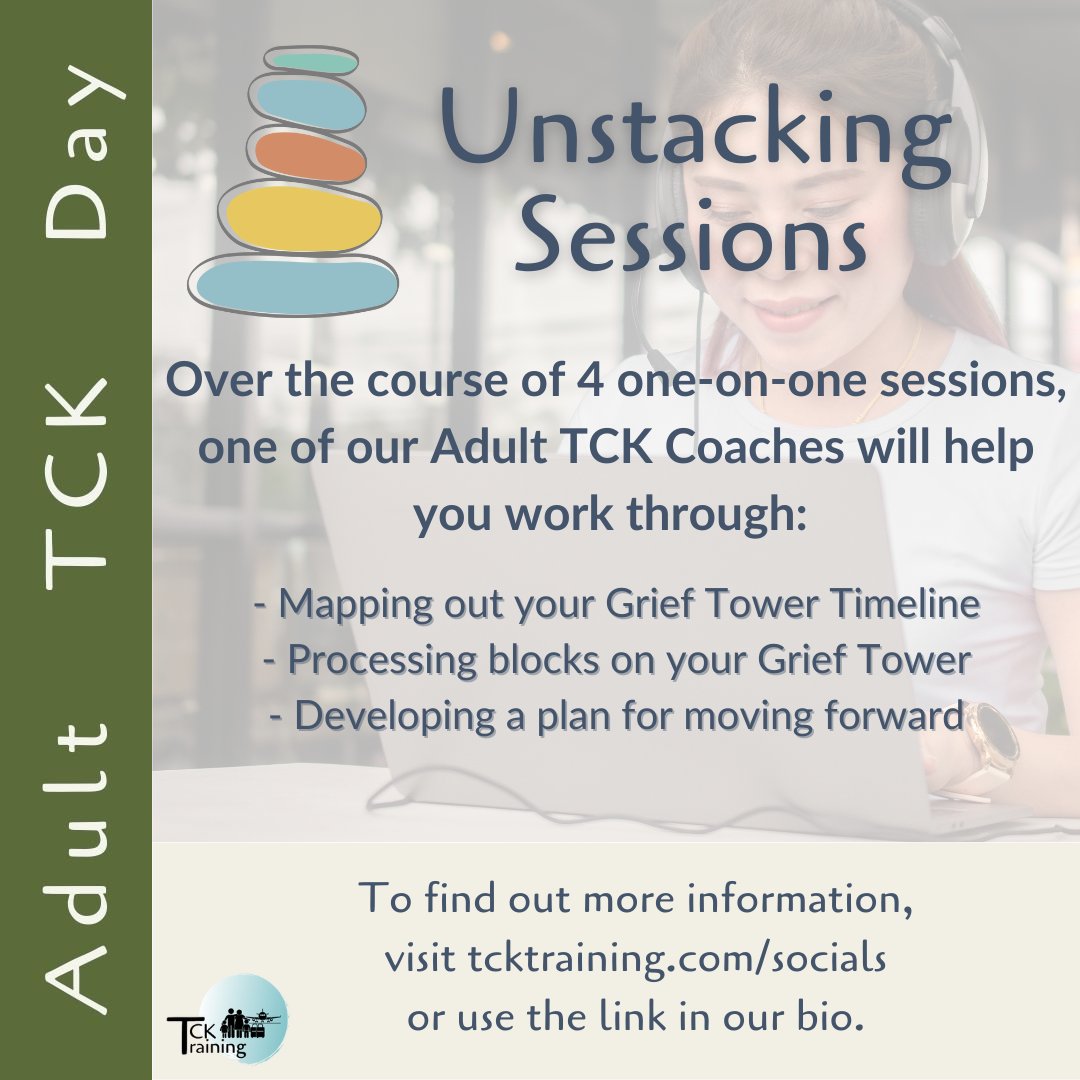 tcktraining's tweet photo. Our Unstacking Sessions get to the core impact of the TCK's developmental traumas as quickly as possible so that they can move forward in healthier ways. If you or anyone you know is interested, head to https://t.co/ZGUfDBX29L! #TCK #TCKs #ATCKs #adultTCKs #adultthirdculturekid https://t.co/ipsUyMWVd1