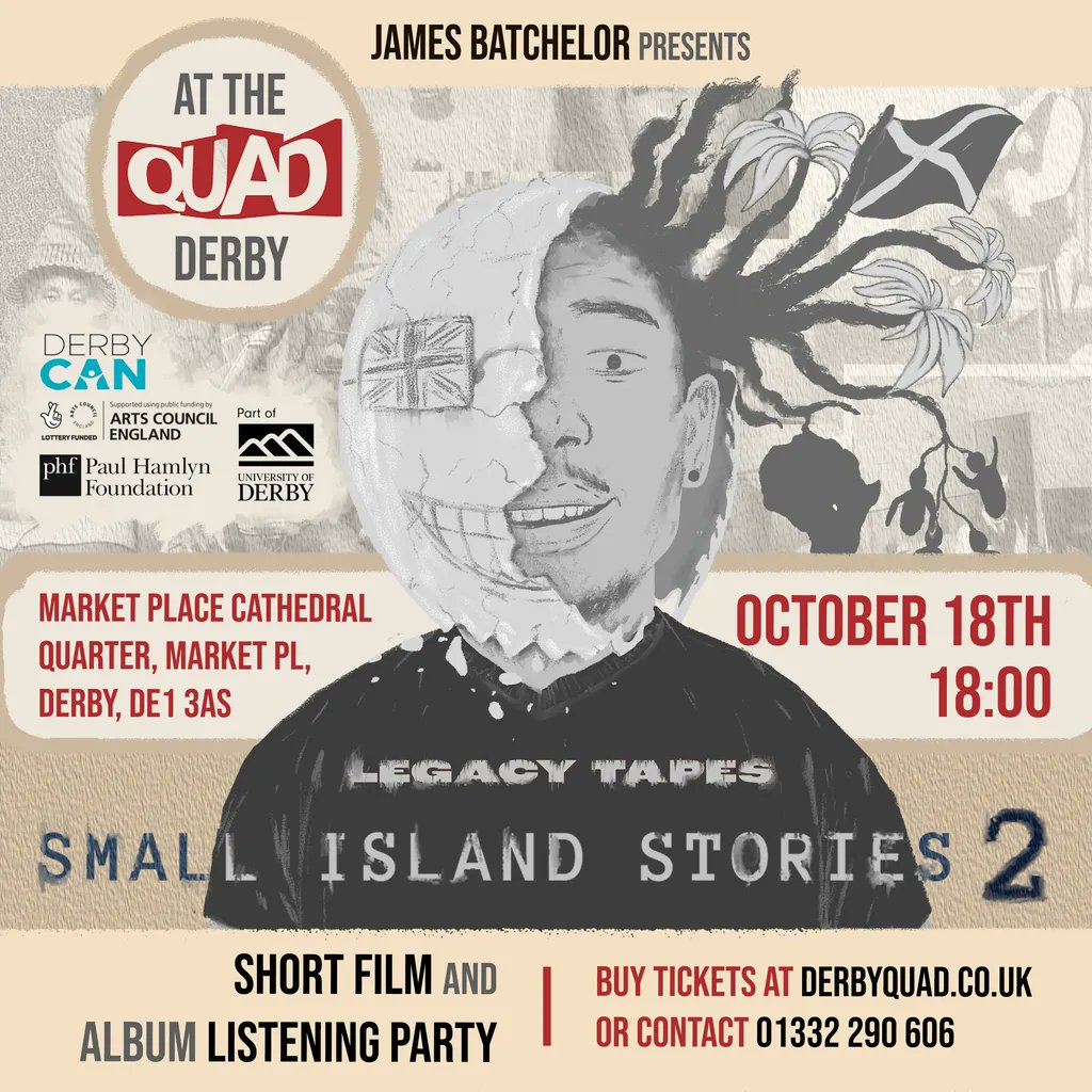 On 18th Oct our current graphics client @legacytapes are hosting a visual listening experience for their new album 'Small Island Stories 2'! Check my BIO LINK to get tickets!
#Derbycreatives #derbyarts #derbyrappers #britishrap #albumlisteningparty #britishcaribbean #blackbritish