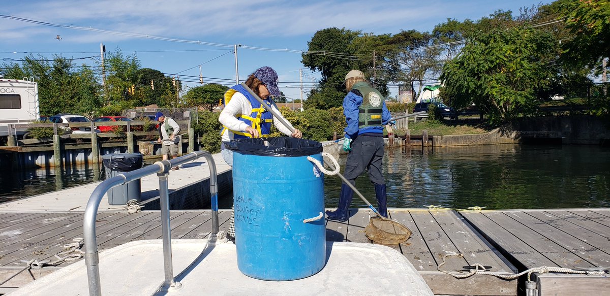 OperationSPLASH's tweet image. Docks, shores, marshes...wherever there's trash, our volunteers are on the job! 

🛥️ : Captain Joe's Freeport Tuesday Crew