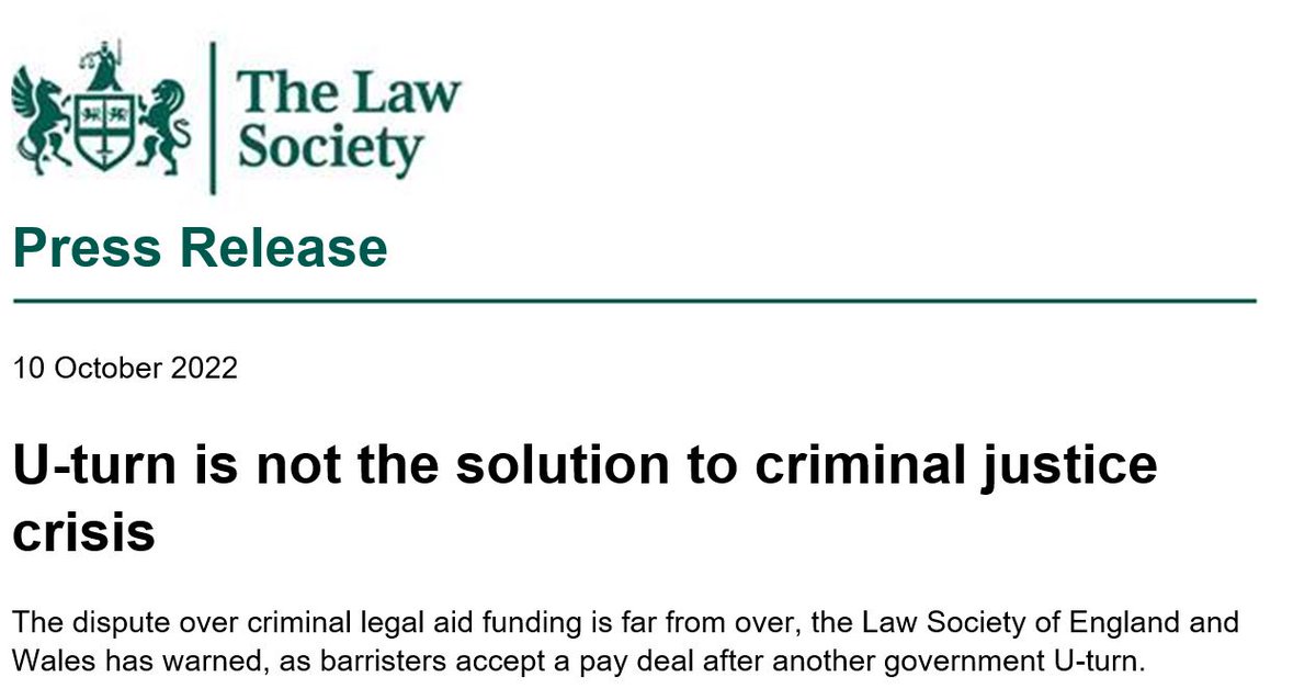 Find out more about: U-turn is not the solution to criminal justice crisis lawsociety.org.uk/contact-or-vis…