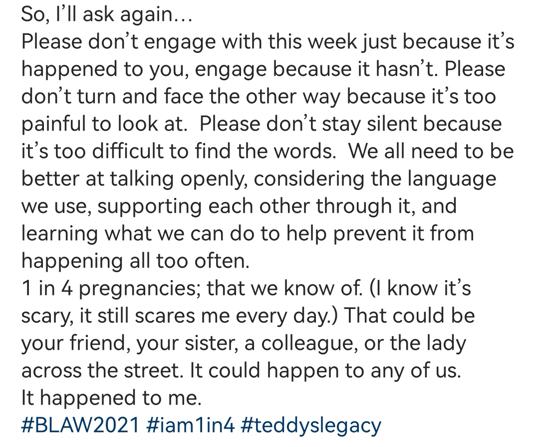NorthPerinatal's tweet image. We feel like @feathering_the_empty_nest (Instagram) puts it perfectly.
This week is for everyone-if you need support @tommys @BLA_Campaign @SandsUK @MiscarriageA @Petalscharity are great places to start.If you need to check out this week, that's OK too 💜 #BabyLossAwarenessWeek
