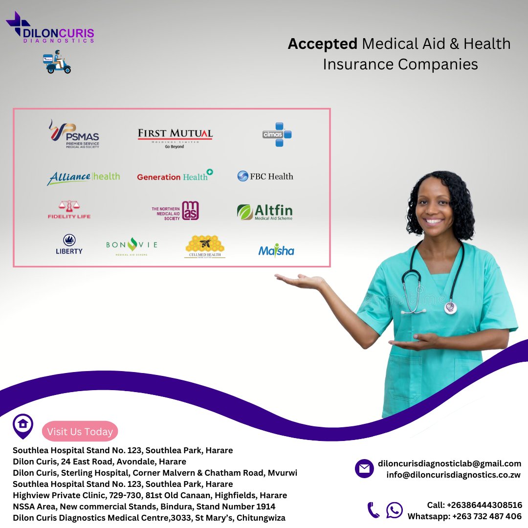 We accept most Medical Aids :)

#diloncurisdiagnostics #diloncuris #zimbabwe #health #dilonmotors