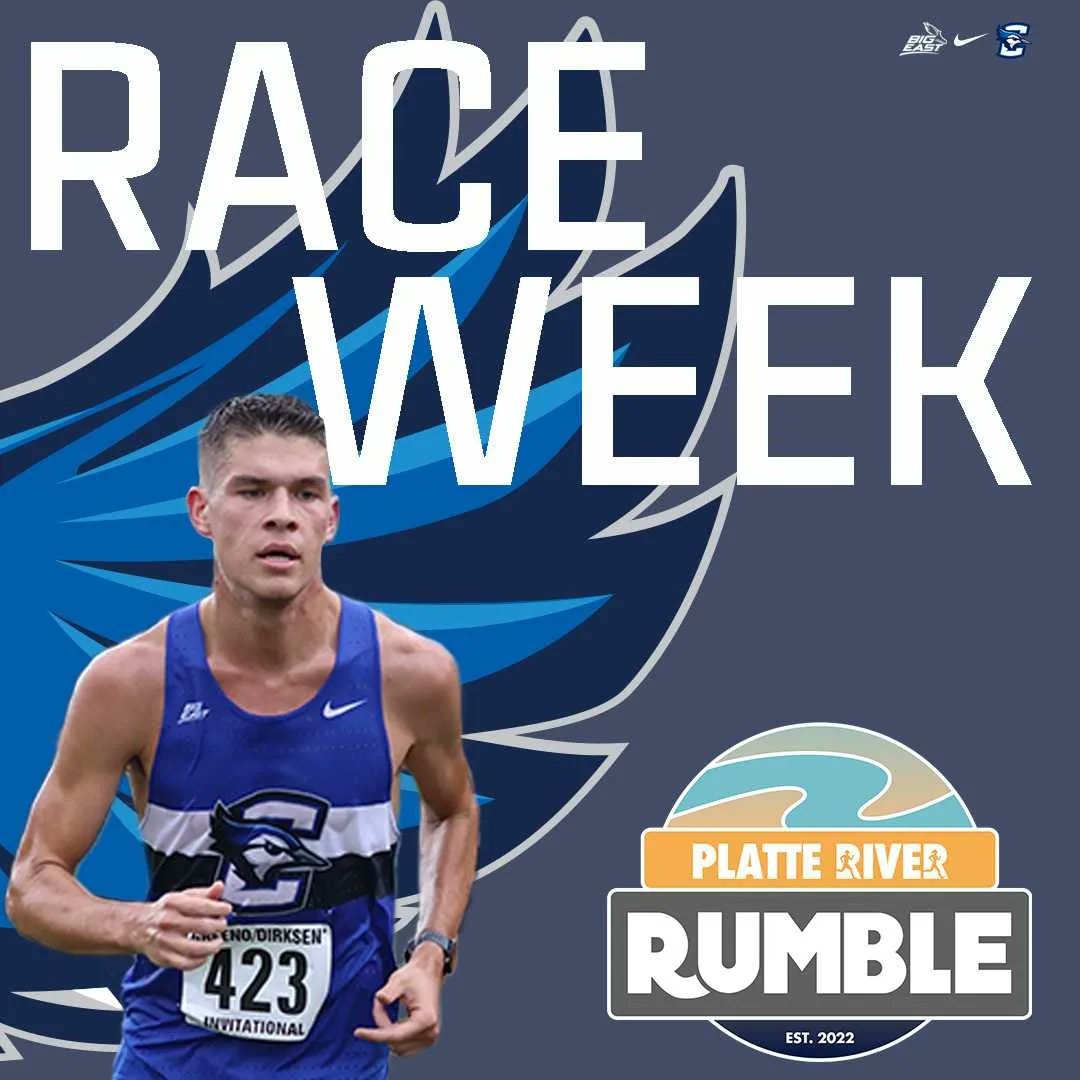 CreightonXC's tweet photo. IT IS RACE WEEK!

The first @gocreighton home invitational since 2012.

Come out this Friday to the Platte River Rumble at Mahoney State Park. Info via QR code in post.

#CUXC #GoJays 
#EyesUp 
#crosscountry https://t.co/JhV6KyBgap