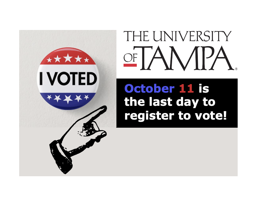 UTampaLibrary's tweet photo. Make sure you are registered to vote @uoftampa! Links to voter registration and information at 👉 https://t.co/v0PsCwePgi 
Ask a librarian if you need help
#utampa @utampavotes #civicduty #Vote2022 https://t.co/t5Jo3FwPof