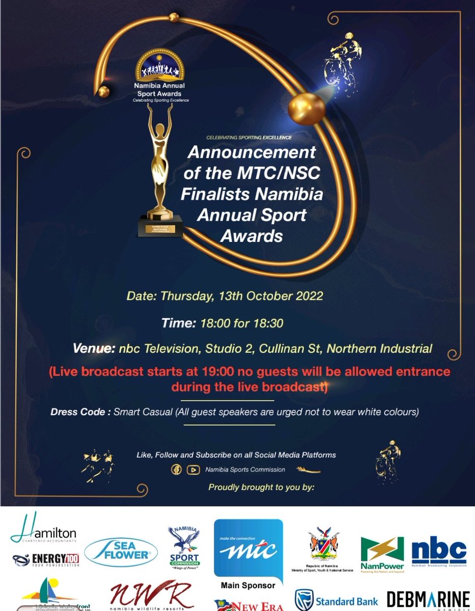 Top-achieving sports men and women will find out soon if they have been shortlisted, as the finalists of the MTC/NSC Namibia Annual Sport Awards will be announced on Thursday this week.