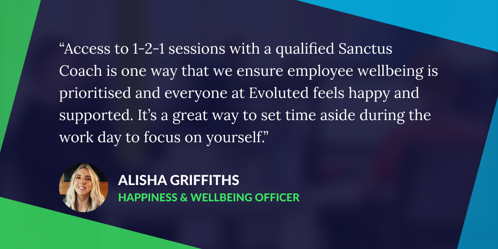 Evoluted | Certified B Corp™ (@evolutednm) on Twitter photo Today is #WorldMentalHealthDay.
It's incredibly important to us to know our staff have access to top-class support, which is why we contract <a href="/Sanctus/">Sanctus Coaching & Mentoring</a> to provide monthly mental health coaching sessions, as our Happiness & Wellbeing Officer <a href="/Lish_Griffiths/">Alisha Griffiths</a> explains: Today is #WorldMentalHealthDay.
It's incredibly important to us to know our staff have access to top-class support, which is why we contract <a href="/Sanctus/">Sanctus Coaching & Mentoring</a> to provide monthly mental health coaching sessions, as our Happiness & Wellbeing Officer <a href="/Lish_Griffiths/">Alisha Griffiths</a> explains:
