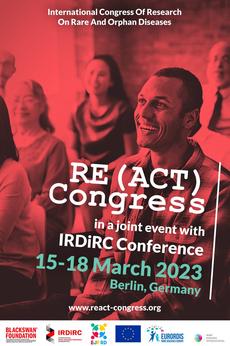🚨Only 5 days left before the end of early bird registration (lower fee!) at the 7th RE(ACT) Congress and the 5th IRDiRC Conference will be held in person next March 2023. ℹ️More information:ejprarediseases.org/save-the-date-…