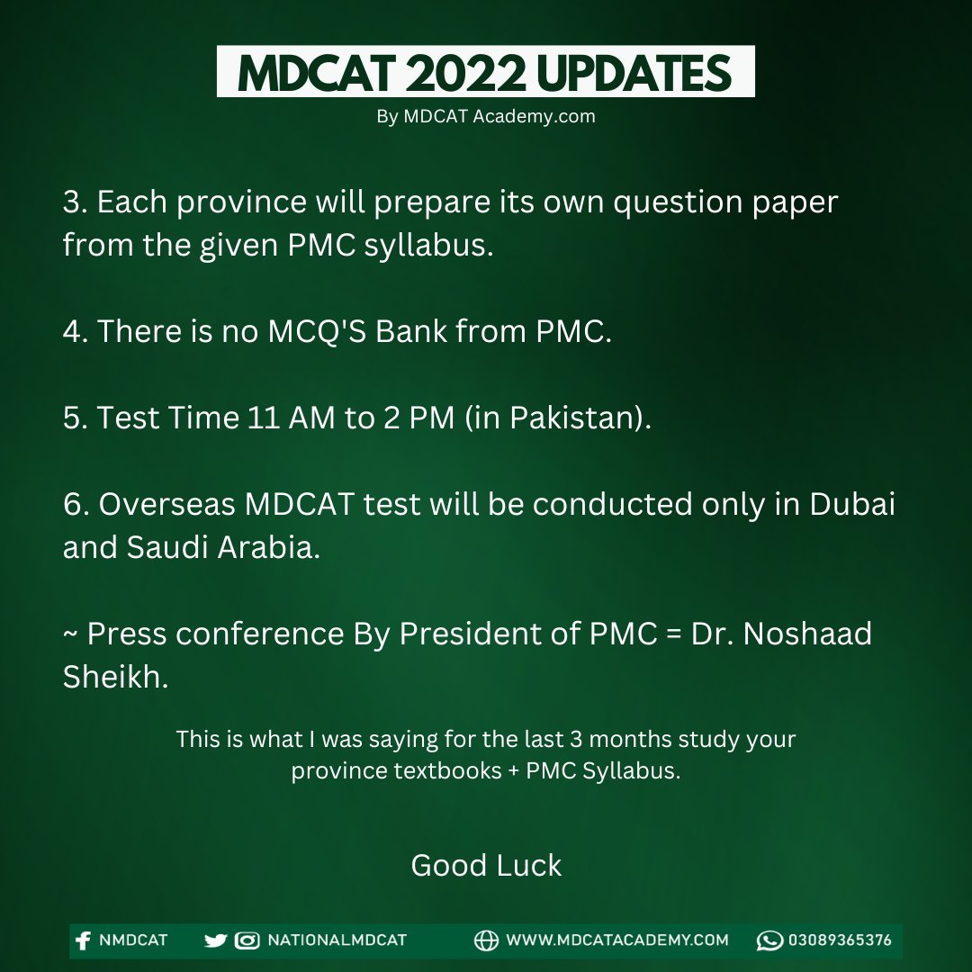 nmdcat_of's tweet image. 👉Test time 11AM to 2PM(in Pakistan)
👉There is no mcq&apos;s bank from pmc