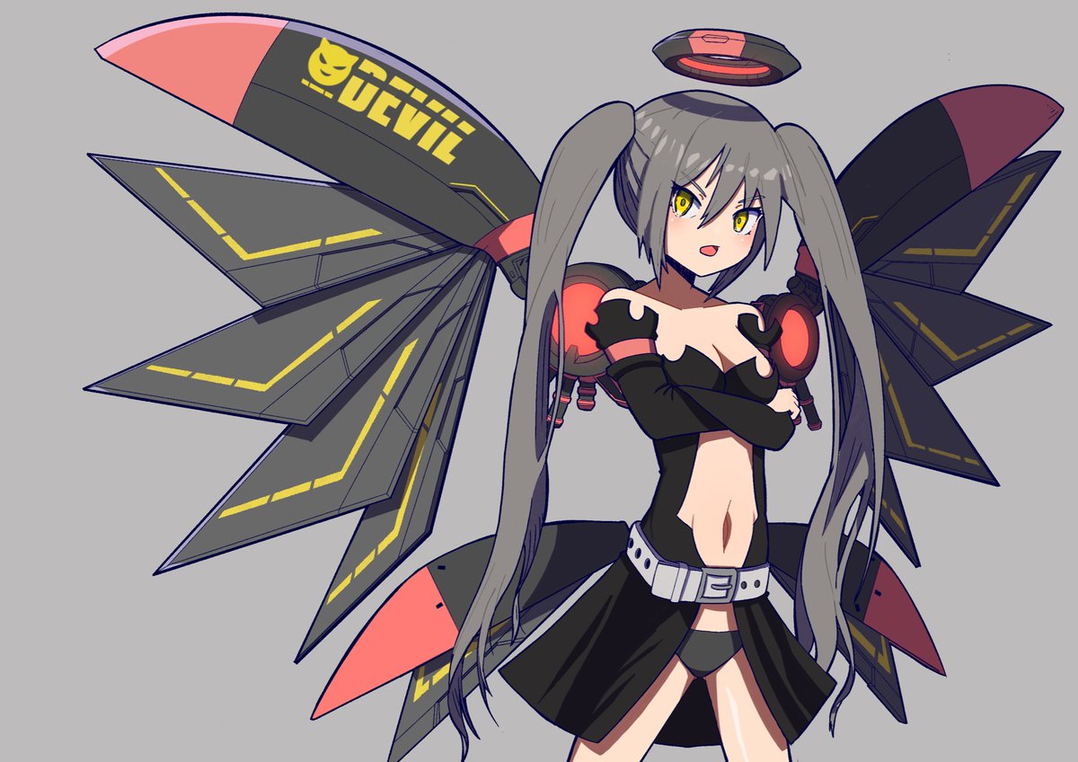 merumo_20's tweet photo. 😈 #創作 ＃イラスト ＃メカ娘 https://t.co/4mBiW4QmO5