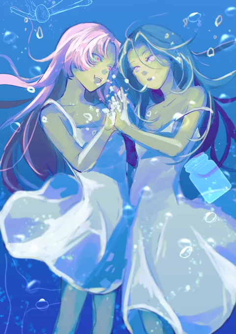 こんろさんの海×少女愛憎のファンアートです  