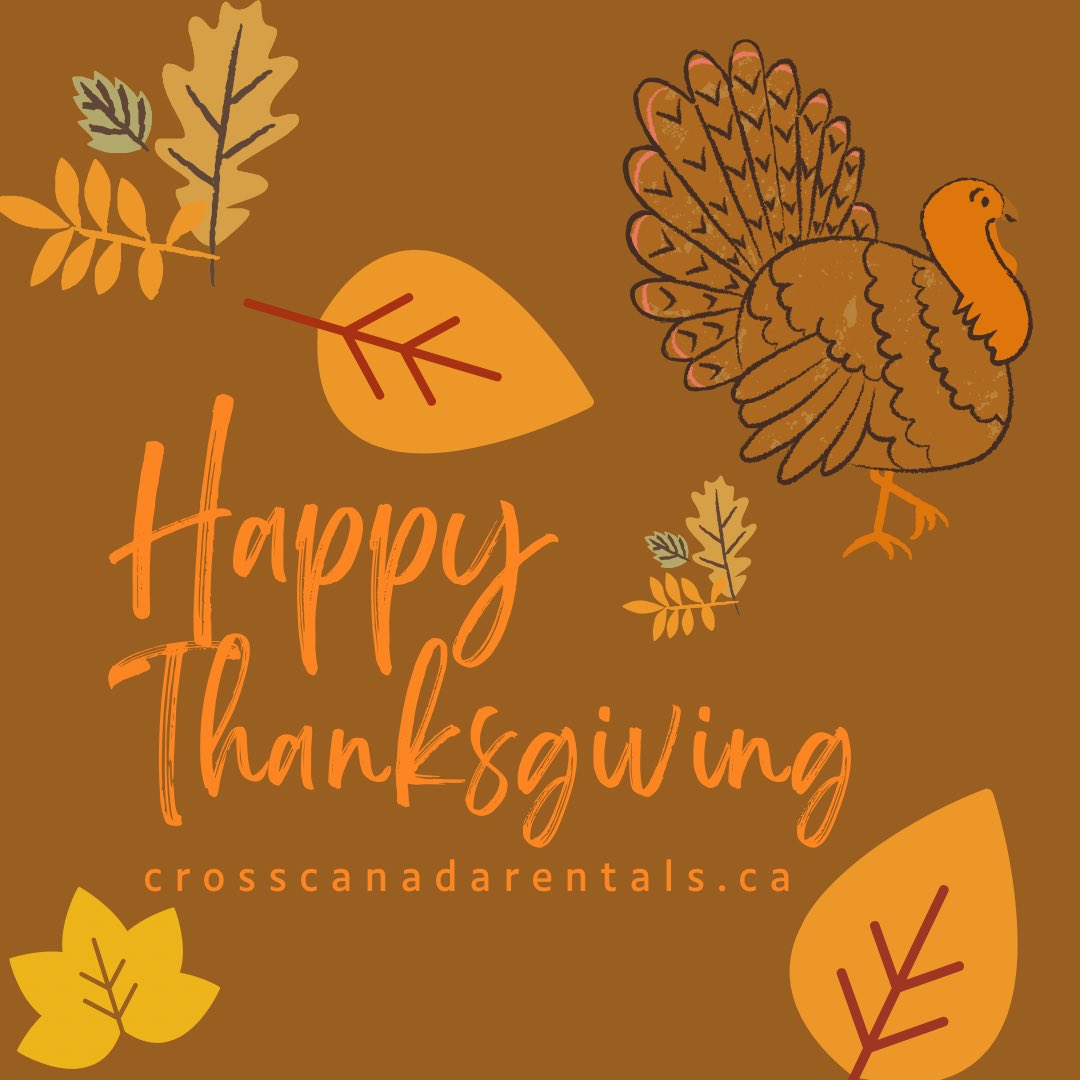cross_detailing's tweet photo. We are closed today and will reopen tomorrow.

Wishing you all a fabulous day filled with family, friends and food!!!

Happy thanksgiving from your family at Cross Canada Rentals and detailing❤️

#CrossCanadaRentals #CrossCanadaDetaing #HappyThanksgiving #Peterborough https://t.co/qM2LN68FOk