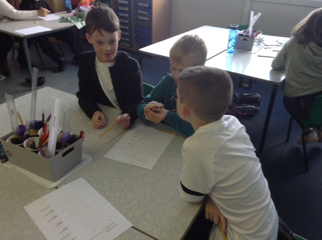 greenleasps's tweet image. Wren Class enjoying a place value dice game in maths. #competition #mathsks2