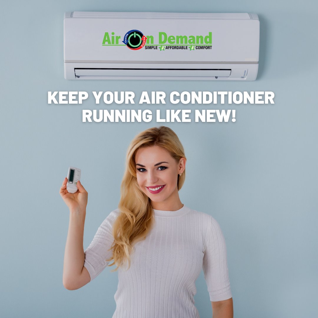 AirOnDemand's tweet photo. Regular maintenance for your air conditioner can be essential for long-lasting results! 🔧 

🧰 Keeping up on regular cleaning and tune-ups for your air conditioning unit can save you in the long run from having major costly repairs.  🛠 https://t.co/oGeNxsz9zY https://t.co/qDHIN4xsgZ