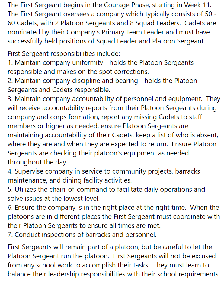 WIChallAcademy's tweet image. Class 49 has entered the 3rd phase of training, "Courage".  During this phase Cadets are appointed to serve as Company First Sergeant (1SG)
challengeacademy.org
#ChallengeAccepted #Class49 #NGYCP