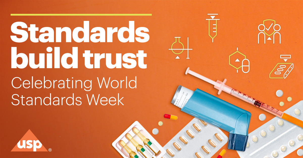 USPharmacopeia's tweet photo. (1/8) Happy #WorldStandardsWeek! This week we are celebrating the ways #standards positively influence our lives. Some of them might surprise you. #WorldStandardsWeek https://t.co/FeDrmoEi1F