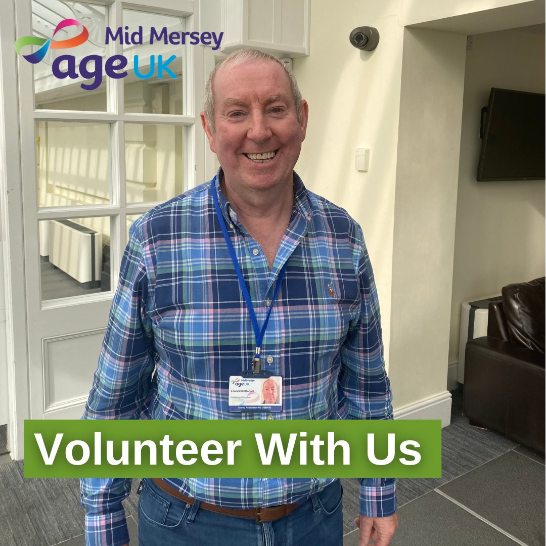 AgeUKMidMersey's tweet photo. Volunteer with us👐

Meet Eddie - one of our volunteers. We interviewed him about volunteering with us, head to our Facebook or Instagram to read the interview 👉️ ageukemidmersey

#volunteer #volunteering #charity #charitywork #giveback #socialinclution #ageuk #ageukmidmersey https://t.co/8wEoKzLo2o