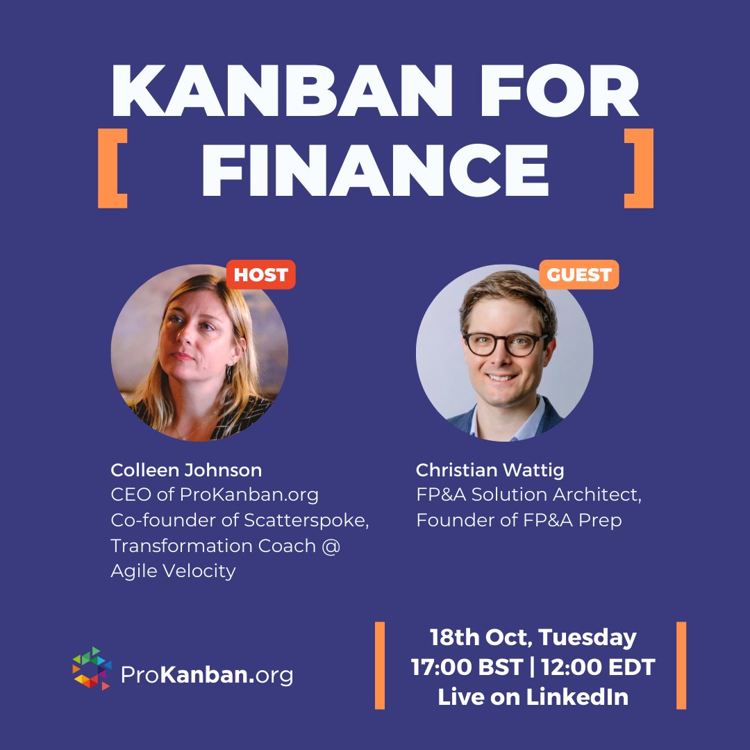 Yes, Kanban can work for Finance too ✅

Find out how it can streamline your financial workflow and processes next Tuesday, live on LinkedIn 🔴

With Christian Wattig, FP&amp;A Solution Architect &amp; Founder of FP&amp;A Prep linkedin.com/video/event/ur… 

#finance #kanbanforeveryone #fpanda