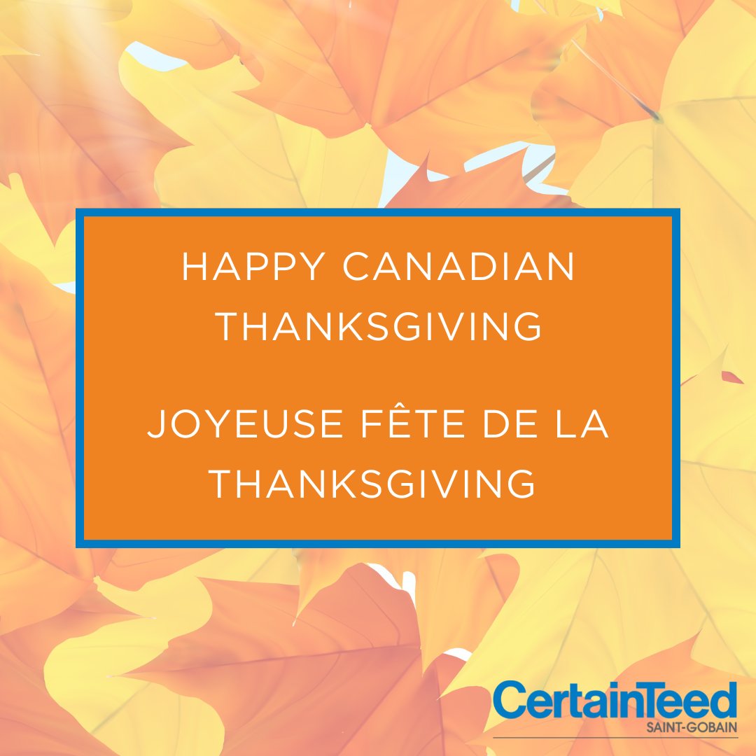 🍁Happy Canadian Thanksgiving! We hope that everyone is surrounded by family and friends this holiday. 

Joyeuse fête de la Thanksgiving! Nous espérons que vous êtes tous entourés de votre famille et de vos amis en cette fête de l'Action de grâce.